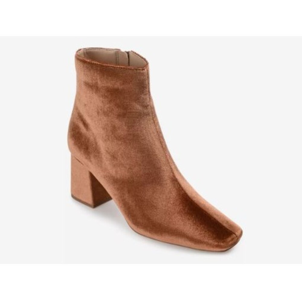 Journee Collection Hazara Bootie Womens Size 11 Brown Velvet
